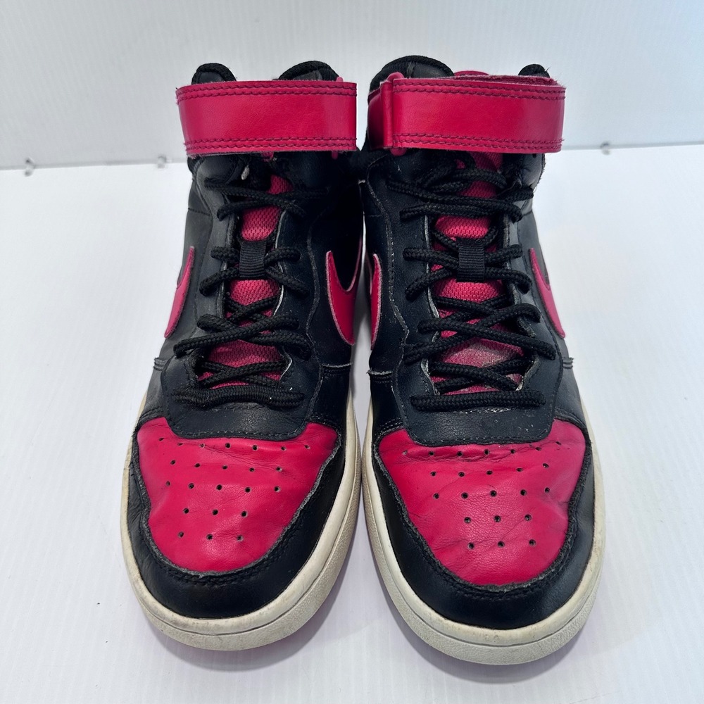 Nike Boys Court Borough Mid 2 Sz 6.5 Y Black Basketball Shoes Sneaker CD7783-003 - Picture 3 of 7